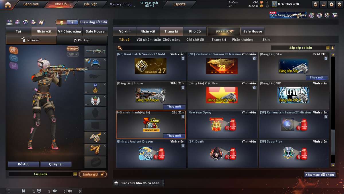 shop acc cf uy tin gia re